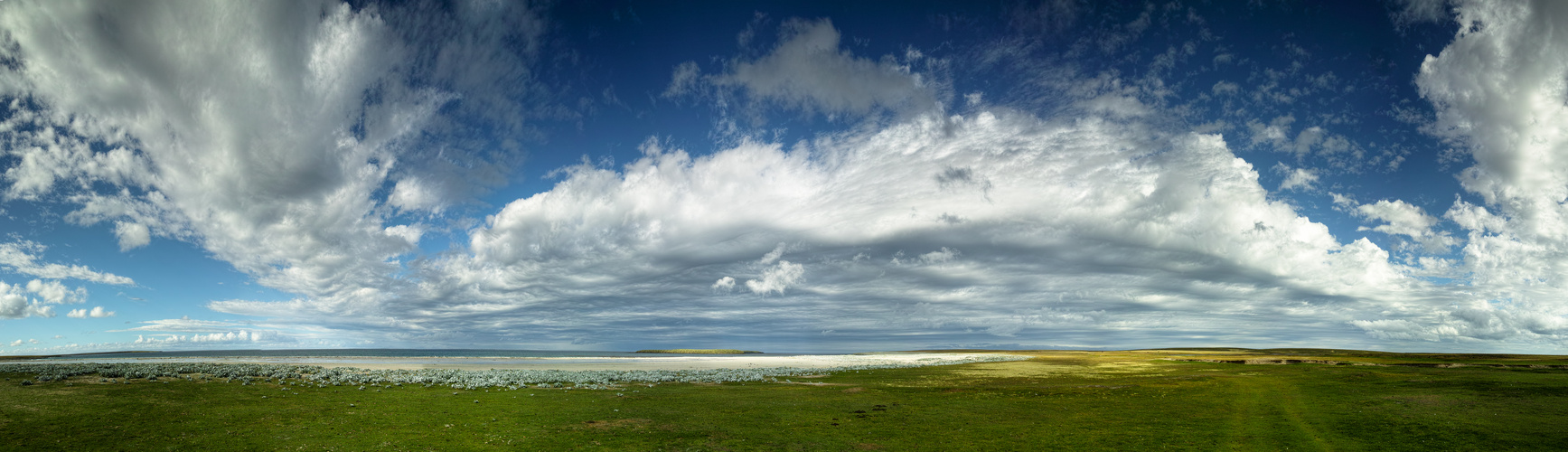 Wolkenhimmel auf Bleaker Island