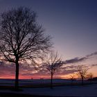 Wolkenhimmel mit Abendrot