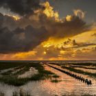 Wolkenhimmel über der Nordsee.