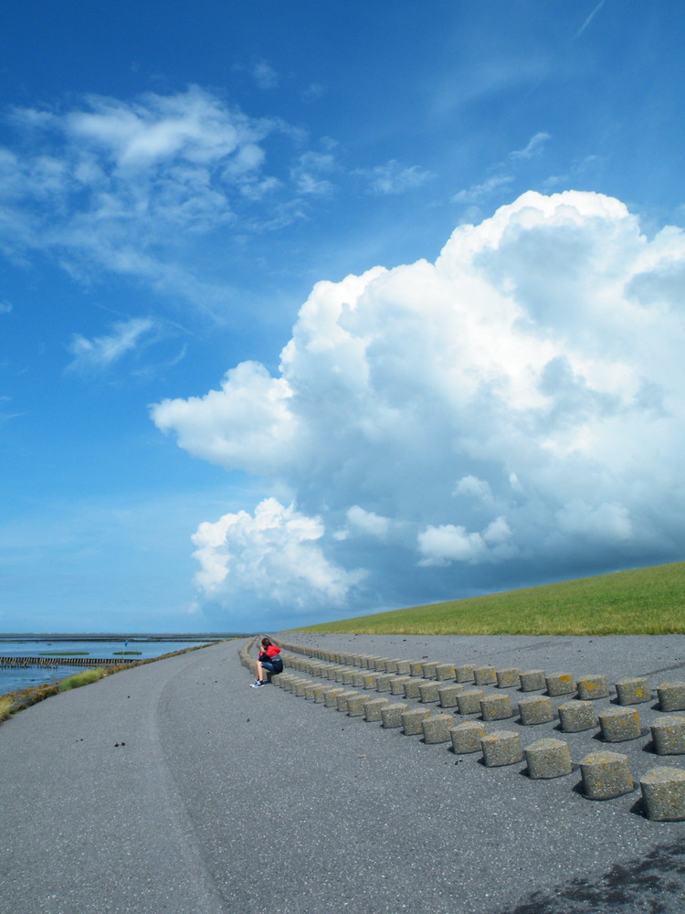 Wolkenkolloss am Deich