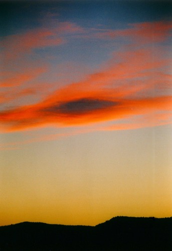 Wolkenlinse in Orange