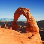 Wolkenloser Delicate Arch