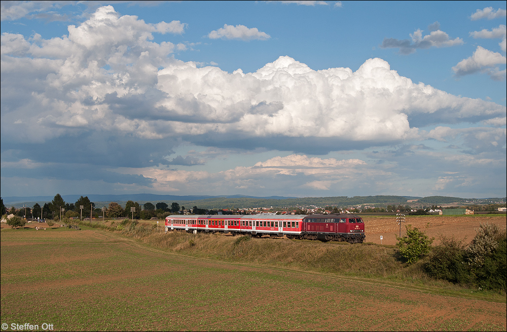 Wolkenlotto mit altrotem Gewinner