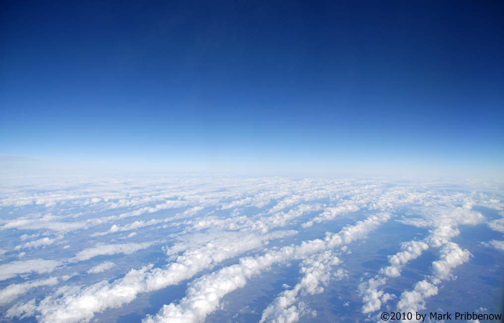 Wolkenmeer am Horizont