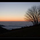 wolkenmeer nach sonnenuntergang