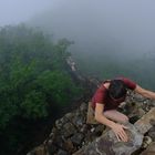 Wolkennass am Klettersteig