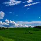 Wolkenpracht über den Feldern