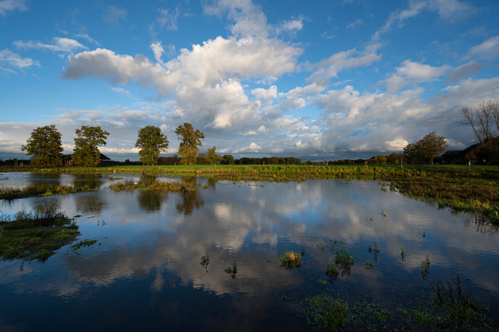 Wolkenspiegel im Hochwasser...