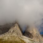 Wolkenspiel auf der Südseite der Drei Zinnen.