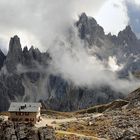 Wolkenspiel vor der Cadini di Misurina (2839 m), sie ...