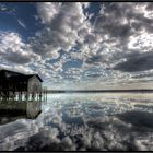 Wolkenstimmung am Ammersee, extrem-HDR