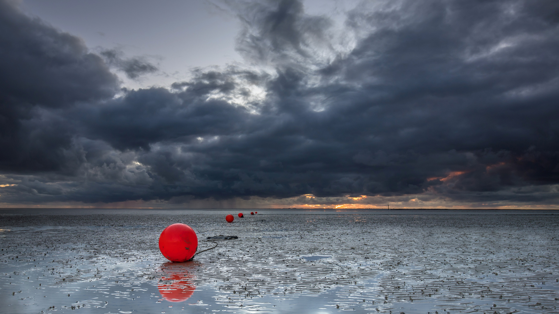 Wolkenstimmung am Wattemeer