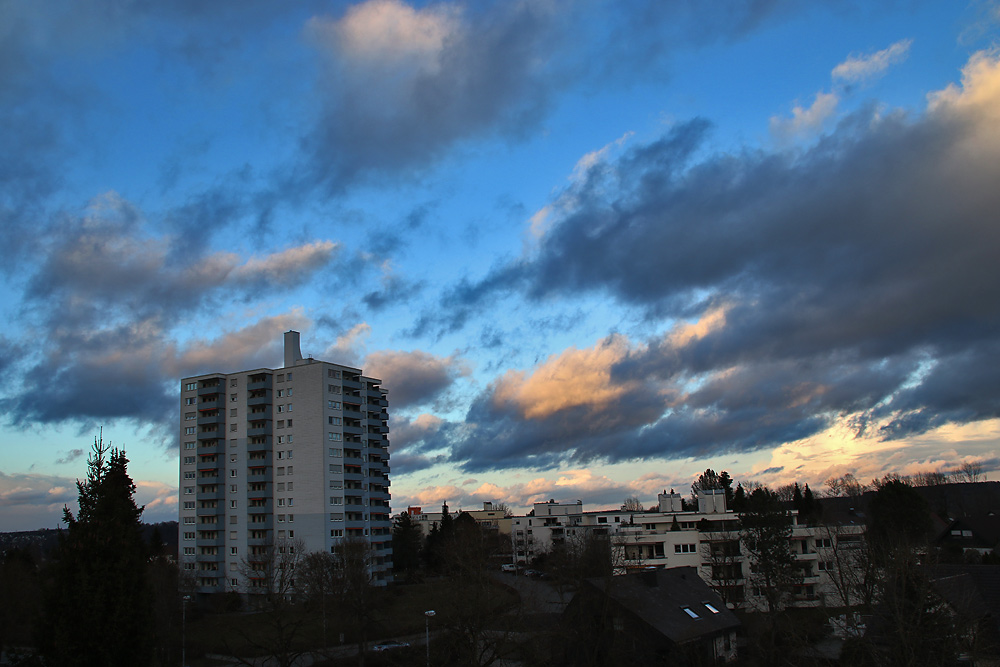 Wolkenstimmung im Stadtgebiet