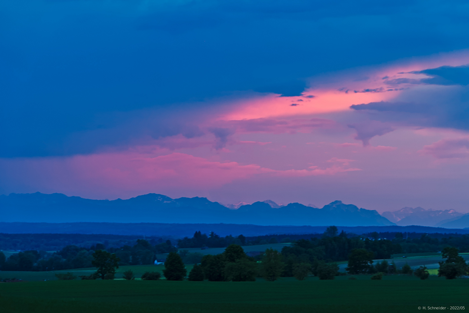 Wolkenstimmung nach Sonnenuntergang