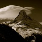 Wolkenstimmung über dem Matterhorn