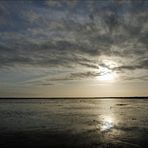 Wolkenstimmung ueberm Groninger Watt