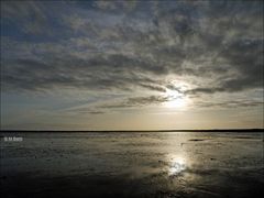 Wolkenstimmung ueberm Groninger Watt