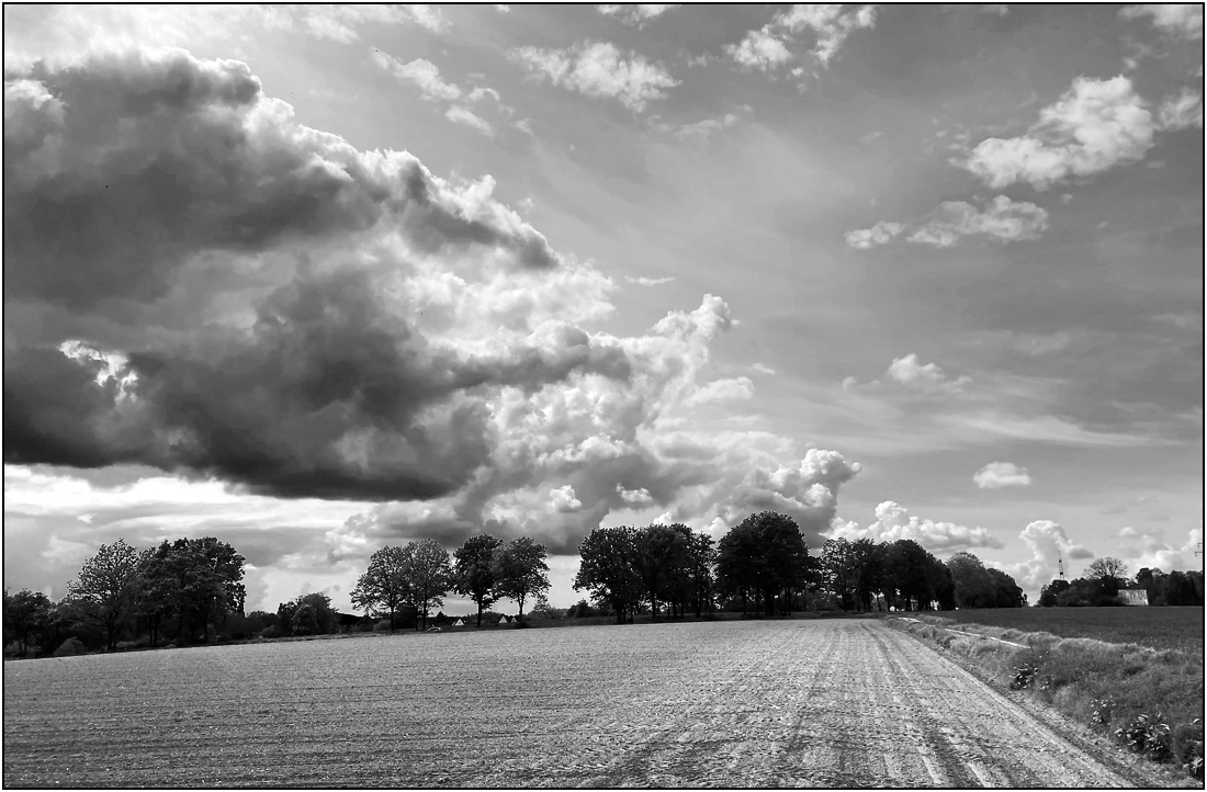 Wolkenstudie schwarzweiß ...