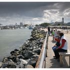 Wolkentag in Warnemünde