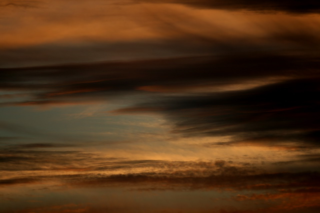 Wolkentanz in abendlich feuriger Himmelsglut