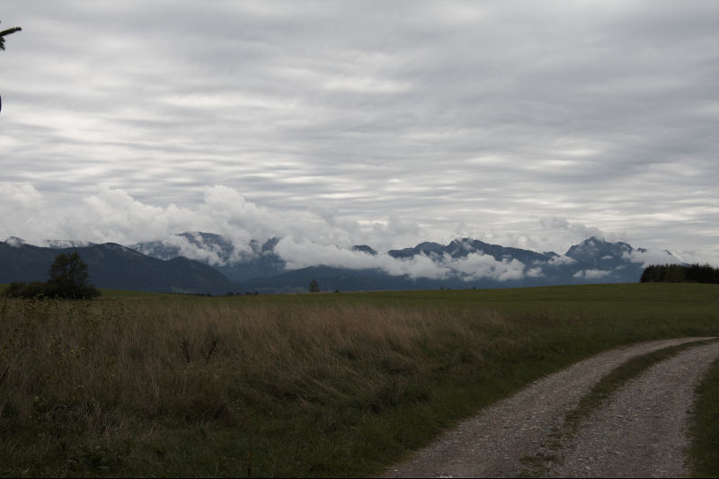 Wolkentreiben vor Hochplatte, Säuling und Konserven