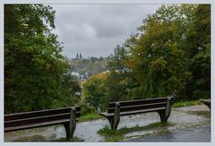 Wolkenverhangener Regenblick