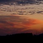 Wolkenwirbel nach Sonnenuntergang