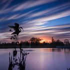 Wolkenzieher zum Sonnenuntergang