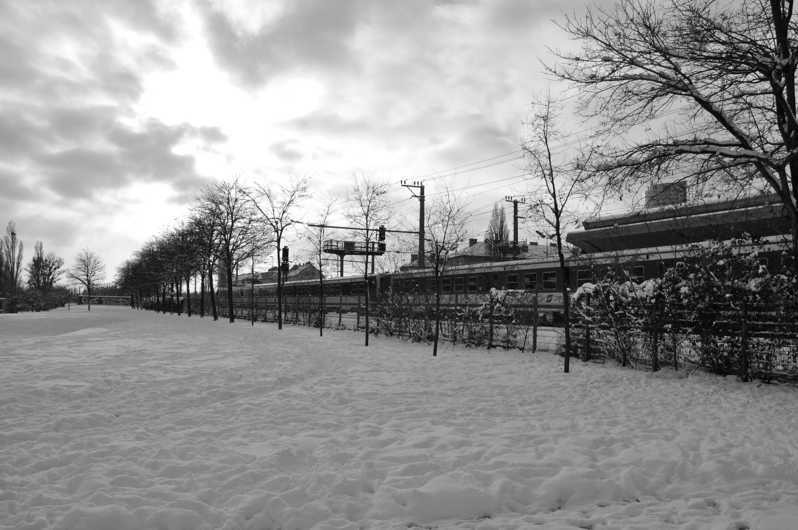 Wolkig mit Aussicht auf schnee