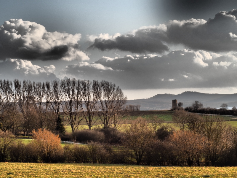 Wolkige Aussicht