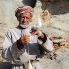 Woll-Spinner beim Jebel Shams