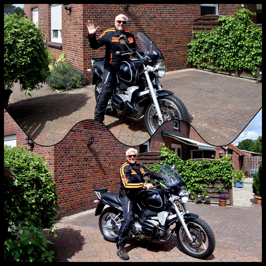 Wollte nur kurz Hallo sagen… Foto & Bild motorrad, oldtimer, menschen
