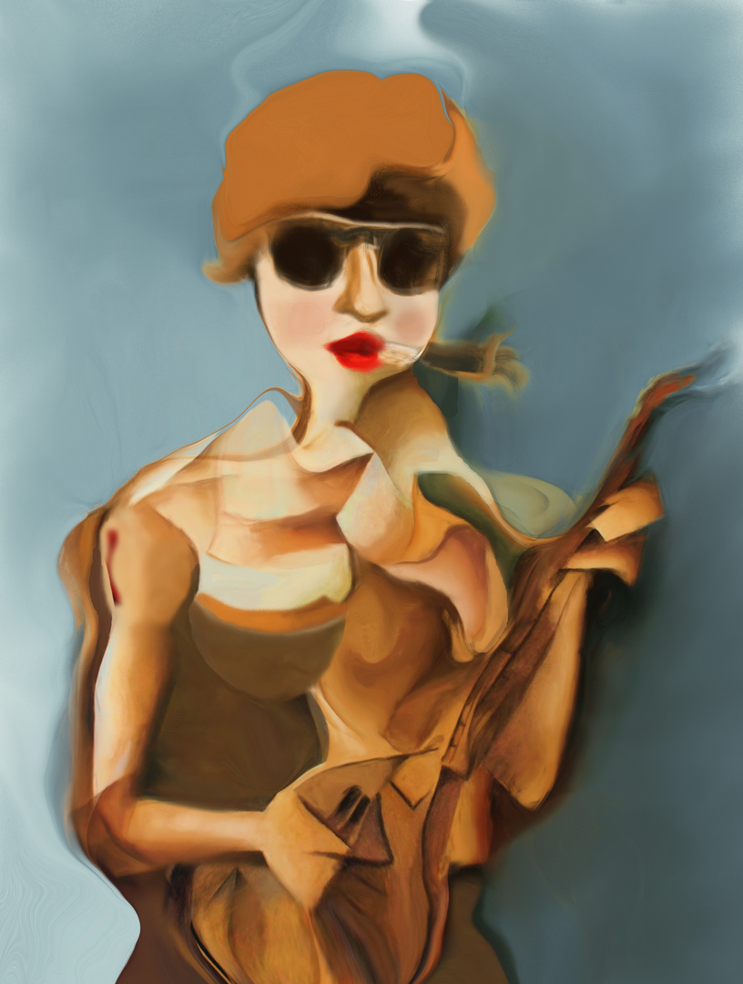 Woman and Guitar II