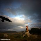 Woman from Ireland and the Raven