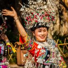 Woman from Miao Minority having fun