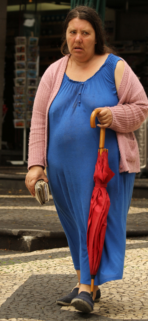 woman in blue