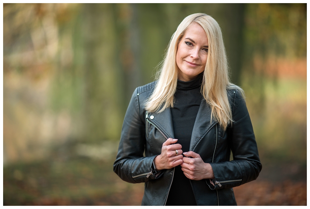 Woman in Leather Jacket