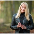 Woman in Leather Jacket