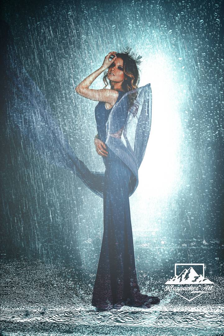 Woman in rain