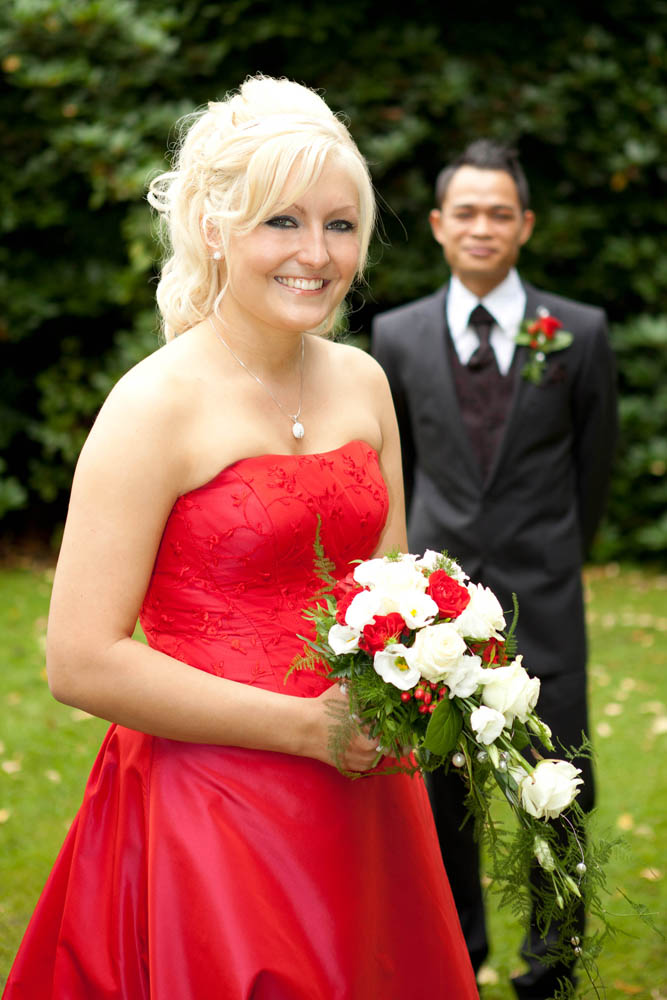 woman in red