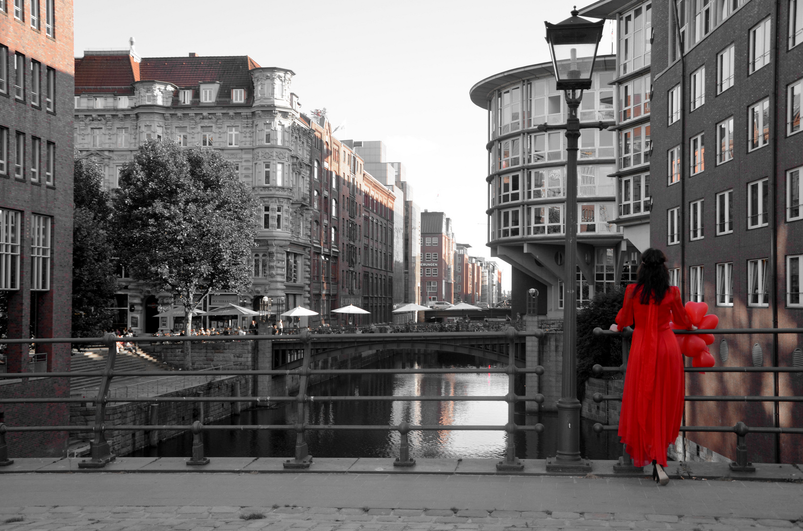 Woman in red