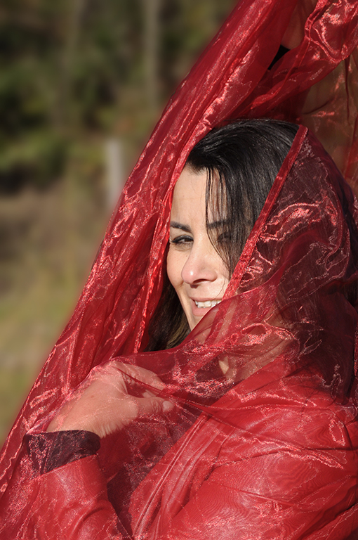 woman in red