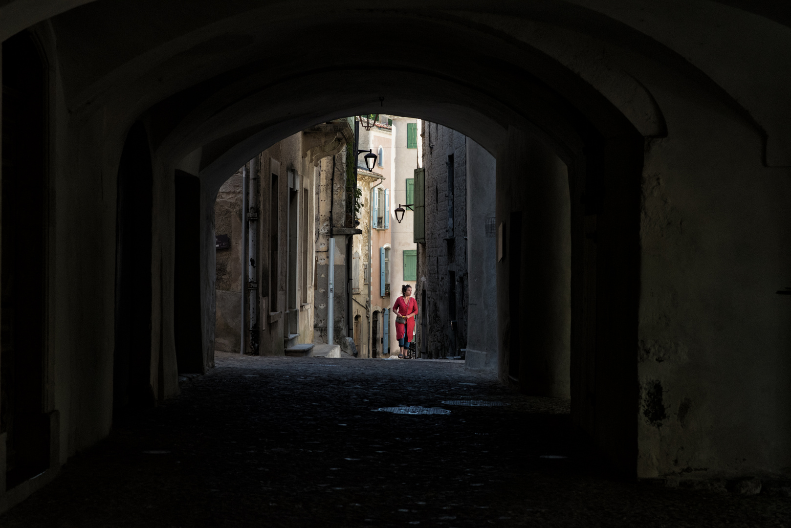 Woman in red