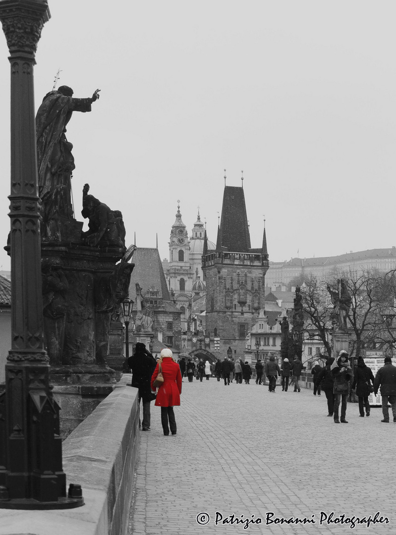 Woman in red