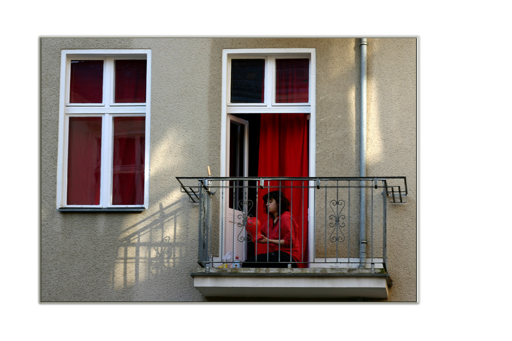 woman in red