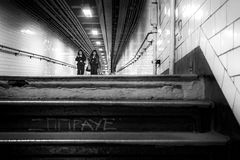woman in subway