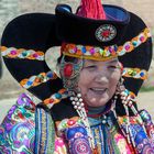 Woman in traditional Mongolian costumes