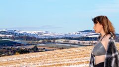 Woman in Winter Landscape