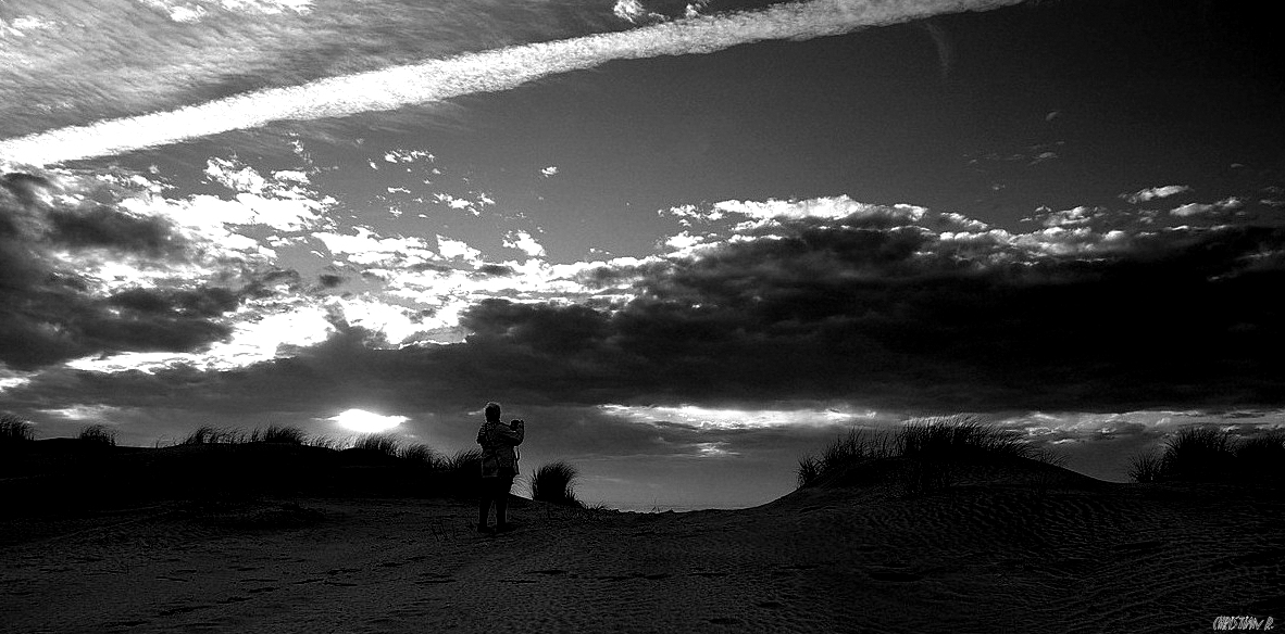 Woman on the sand...