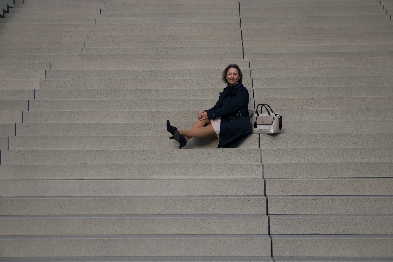 Woman on the stairs